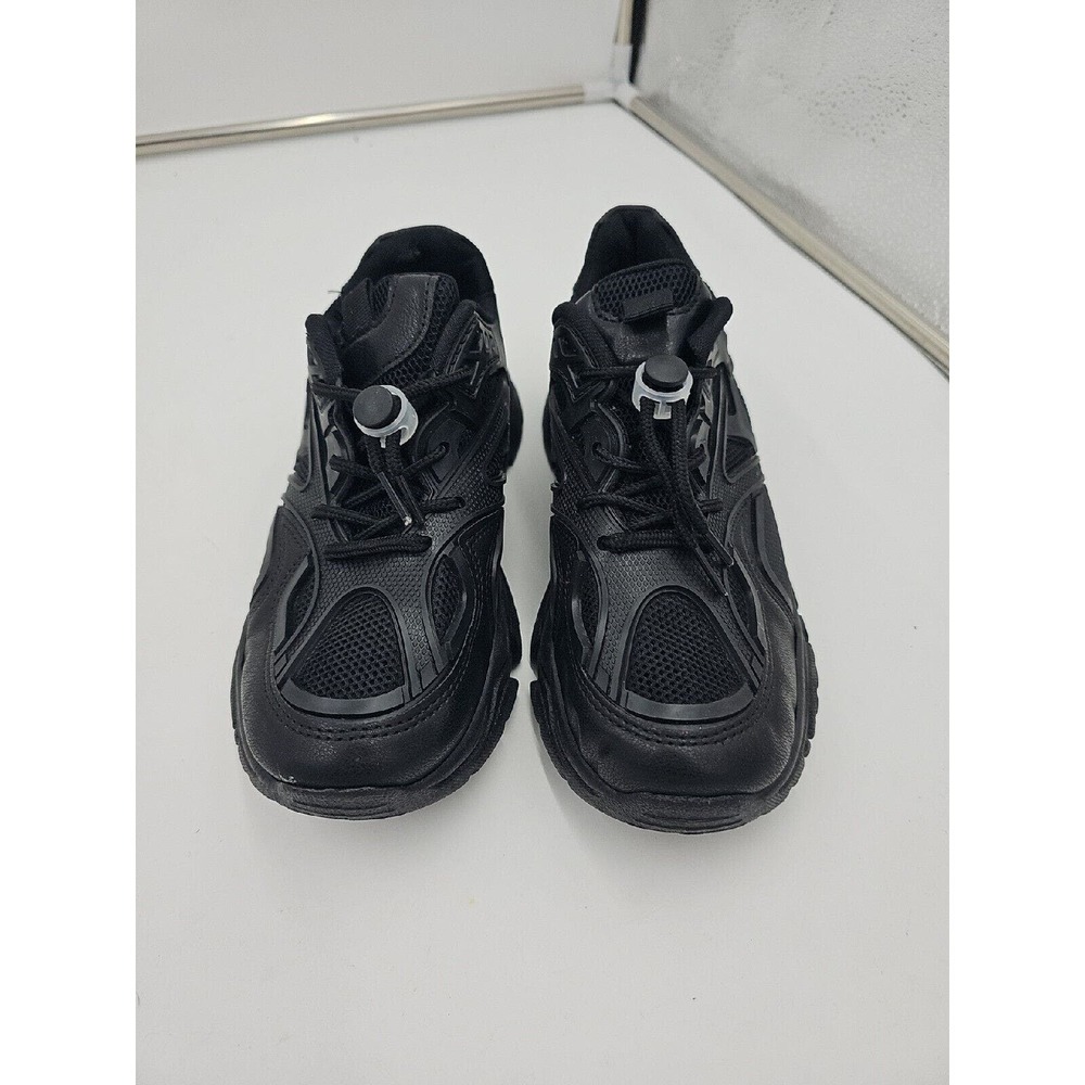Children Laceup With Lace Lock Sneakers Size EU36/US4 Black